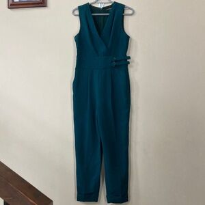 Elegant Teal Sleeveless Jumpsuit
